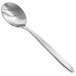 A Front of the House Luca stainless steel teaspoon with a brushed finish.