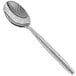 A Front of the House stainless steel dinner/dessert spoon with a silver finish on a white background.