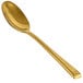 A Front of the House Parker stainless steel teaspoon with a matte brass finish.