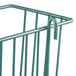 A Metroseal metal storage basket for wire shelving.