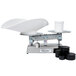 Cardinal Detecto 1051TBS 16 lb. Stainless Steel Baker's Dough Scale with Scoop - 16 oz. x 0.25 oz. Beam Grads