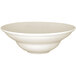 An ivory RAK Porcelain extra deep plate with an embossed lace pattern.