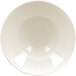 A white porcelain plate with a circular lace pattern.