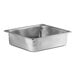A Vollrath stainless steel hotel pan with a square bottom.