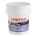 A white Betco bucket with a purple label for Betco Ax-It Plus floor stripper.