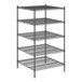 A Regency black wire shelving starter kit with 5 shelves.