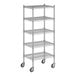 A Regency chrome wire shelving unit with 5 shelves.