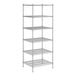 A Regency chrome wire shelving unit with 6 shelves.