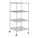 A Regency chrome wire shelving unit with 4 shelves.