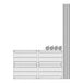 A Regency stainless steel wire shelving unit with wheels.