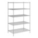 A Regency chrome wire shelving unit with 5 shelves.