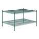 A Regency green wire shelving starter kit with 2 shelves.