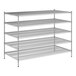 A Regency chrome wire shelving unit with 5 shelves.