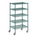 A Regency green wire shelving starter kit with 5 shelves.