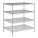 A Regency chrome wire shelving unit with 4 shelves.