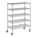 A Regency chrome wire shelving starter kit with 5 shelves.