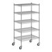 A Regency chrome wire shelving unit with 5 shelves.