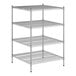 A Regency chrome wire shelving unit with 3 shelves.