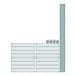 Regency green epoxy wire shelving with 4 shelves on a white background.