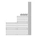 A Regency chrome wire shelving rack with wheels.