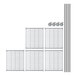 A diagram showing how to assemble a Regency Chrome Mobile Wire Shelving unit.