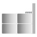 A white rectangular Regency stainless steel shelving unit with four metal shelves.