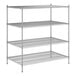 A Regency chrome wire shelving unit with 4 shelves.