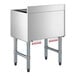An underbar ice bin with a cold plate and bottle holders, designed for commercial bar use.