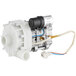 A white Main Street Equipment rinsing pump with wires and a black cap.