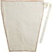 A white CoffeeSock reusable coffee filter with a brown trim.