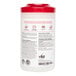 A white container of Sani Professional sanitizing wipes with a red label and lid.