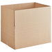 A Lavex heavy-duty cardboard shipping box with the lid open.