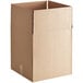 A close-up of a Lavex cardboard shipping box with a top open.