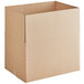 A Lavex cardboard shipping box with a top open.