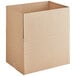 A Lavex cardboard shipping box with a top open.