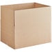 A Lavex multi-depth cardboard shipping box with the lid open.