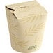 A World Centric NoTree Asian take-out container with a leaf design.