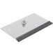 A stainless steel flat cutting blade and nut for a Bron Coucke mandoline.