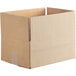 A close-up of a Lavex cardboard shipping box with a brown stripe.