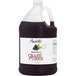 A jug of Amoretti Blackberry Craft Puree with black liquid inside.