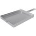 A rectangular stainless steel Mibrasa grill resting tray with a handle.