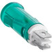 A green and white ServIt indicator light with a white wire.