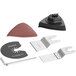The Genesis Multi-Purpose Oscillating Tool with 19 Piece Accessory Kit and Storage Box and 18 accessories on a white background.