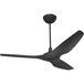A black Big Ass Fans Haiku ceiling fan with black blades.