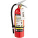 A Badger Advantage fire extinguisher with a white label and handle.