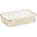 An Acopa gold metal rectangular wire basket.