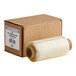 A roll of Western Plastics perforated plastic wrap next to a box.