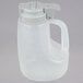 A white plastic jug with a handle and a white lid.
