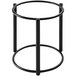 A black metal Abert Cosmo buffet stand with round legs.