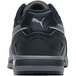 The back of a black Puma Airtwist Low women's athletic shoe with a grey sole.